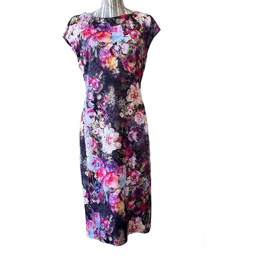 Versona Purple Floral Wildflower Dress Size 10 - Picture 3 of 4